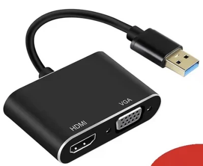 2-in-1-USB3.0-zu-HD-VGA-Video-HD-Konverter mit geteiltem Bildschirm