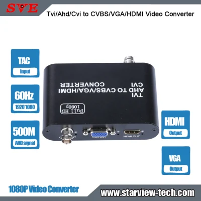 1080P 60Hz Tvi/Ahd/Cvi zu CVBS/VGA/HDMI Videokonverter