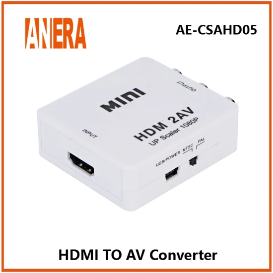 Anera Hot Sale HDMI-Stecker auf VGA-Buchse, HDMI-AV-Videokonverter mit Audio