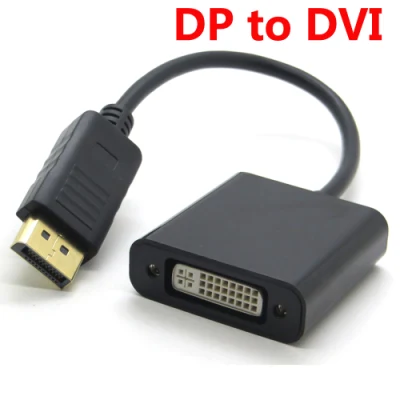 25 cm Displayport Dp Stecker auf DVI Buchse Adapter Video Display Port Kabel Konverter für PC Laptop Schwarz