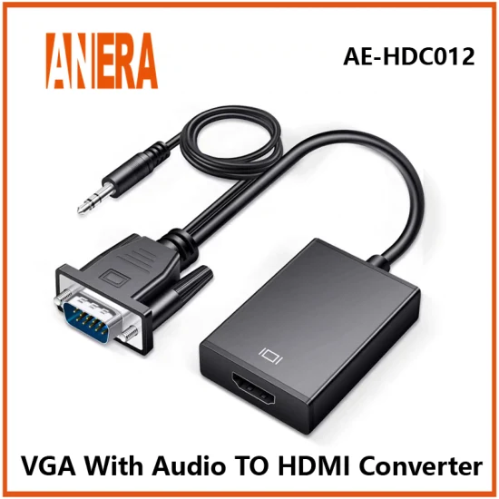 Anera Heißer Verkauf VGA zu HDMI Konverter Video AV Konverter Adapterkabel mit Audio